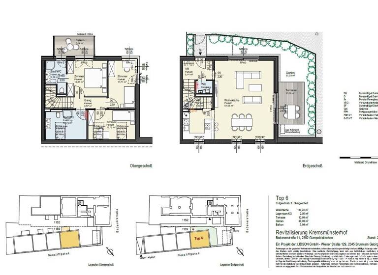 Wohnung zum Kauf 819.000 € 4 Zimmer 119,4 m²<br/>Wohnfläche Dachgeschoss<br/>Geschoss ab sofort<br/>Verfügbarkeit Gumpoldskirchen 2352