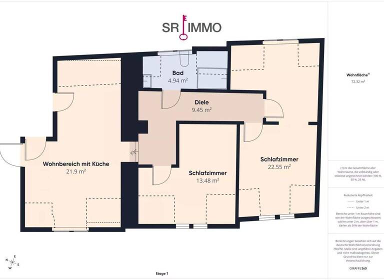 Studio zur Miete 650 € 3 Zimmer 72 m² frei ab 15.03.2026 Waxweiler 54649