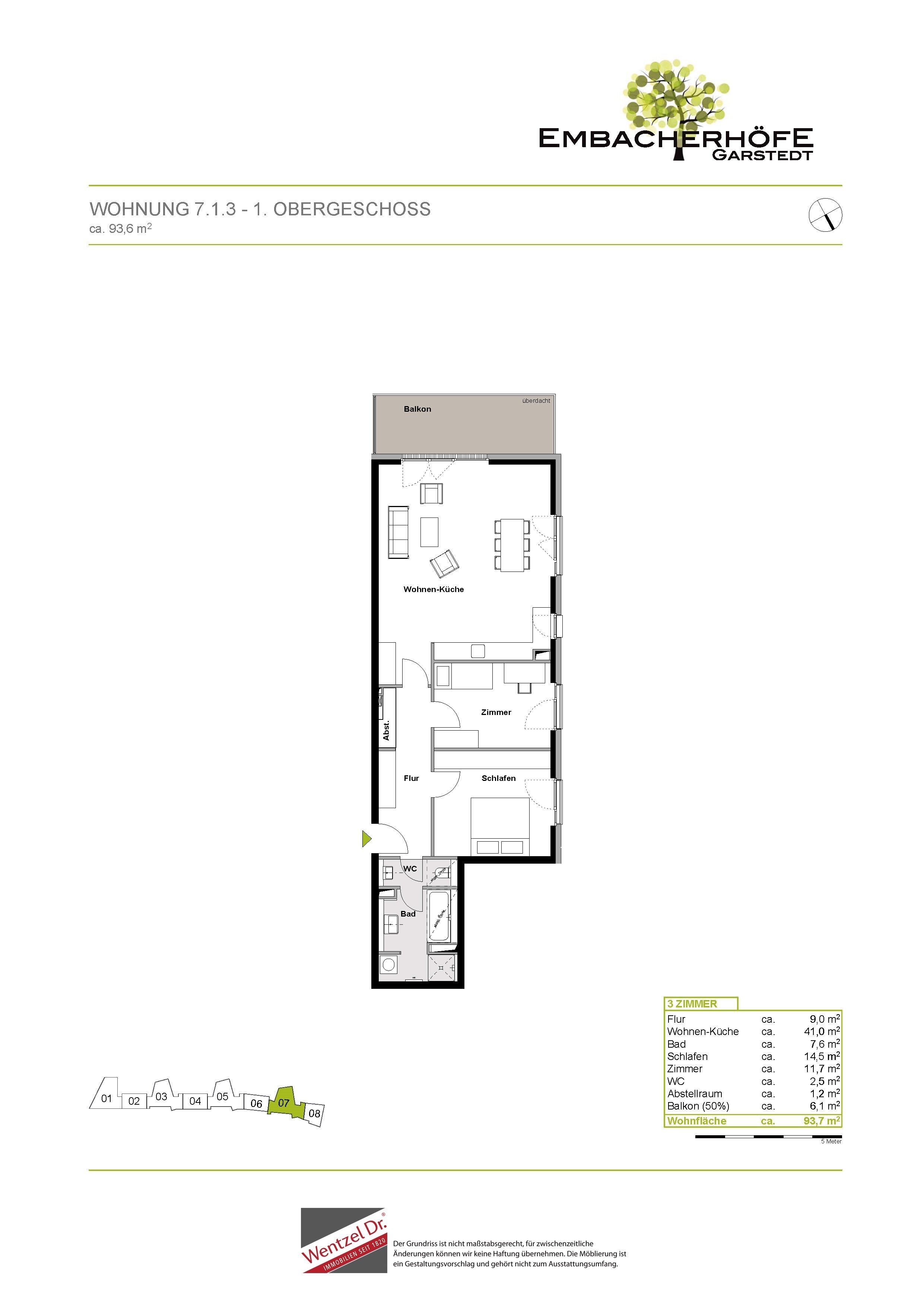 Wohnung zur Miete 1.280 € 3 Zimmer 93,7 m²<br/>Wohnfläche 1.<br/>Geschoss 15.01.2025<br/>Verfügbarkeit Horst-Embacher-Allee 17 Garstedt Norderstedt 22850