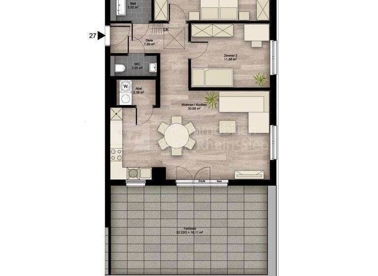 Penthouse zum Kauf - Erstbezug provisionsfrei 594.900 € 3 Zimmer 94,5 m² Elisabeth-Habeth-Weg 24-32 Witterschlick Alfter 53347