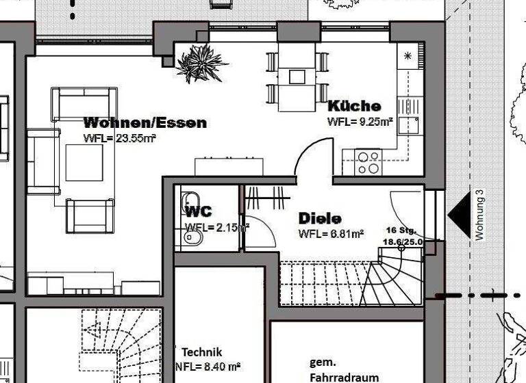Maisonette zur Miete 1.050 € 3 Zimmer 81,2 m² frei ab 01.04.2026 Wiefelstede 26215