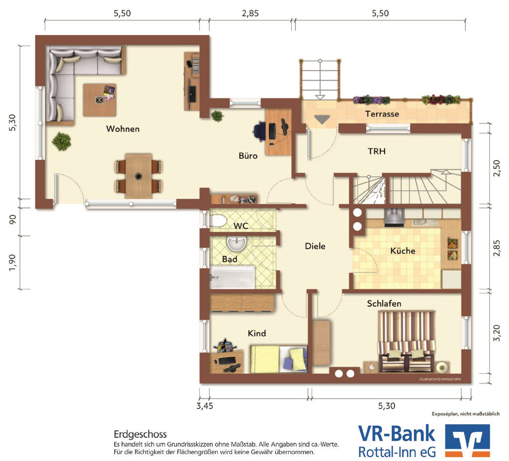 Einfamilienhaus zum Kauf 275.000 € 6 Zimmer 170 m²<br/>Wohnfläche 697 m²<br/>Grundstück Pfarrkirchen Pfarrkirchen 84347