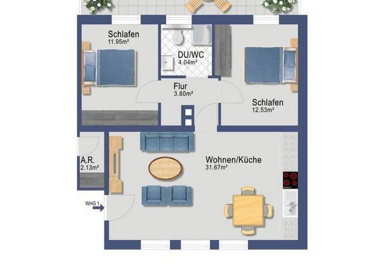 Wohnung zur Miete 600 € 3 Zimmer 71 m² frei ab 01.04.2026 Bahnhofstraße 8 Ebstorf 29574