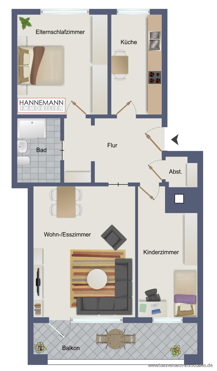 Wohnung zum Kauf 299.000 € 3 Zimmer 79 m²<br/>Wohnfläche 3.<br/>Geschoss Lurup Hamburg Lurup 22549