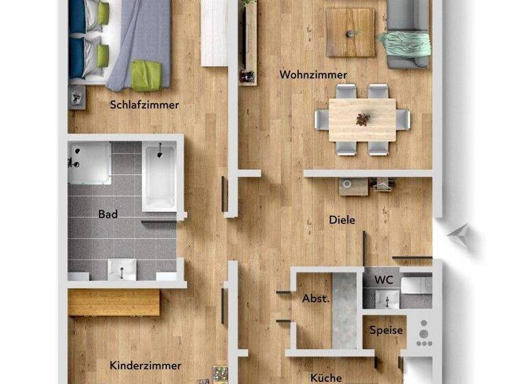 Wohnung zum Kauf 385.000 € 3 Zimmer 94 m² 3. Geschoss Westenviertel Regensburg 93049