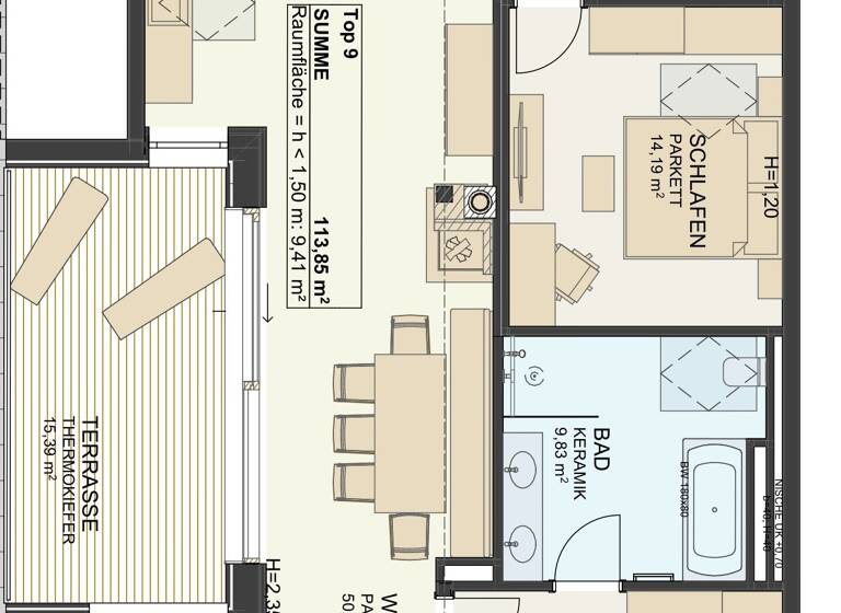 Wohnung zum Kauf - Erstbezug 998.890 € 3 Zimmer 115,5 m² 4. Geschoss Bad Gastein 5640