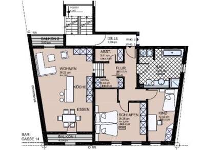 Wohnung zur Miete 990 € 3 Zimmer 97 m² 1. Geschoss frei ab 01.11.2025 Gau-Algesheim 55435