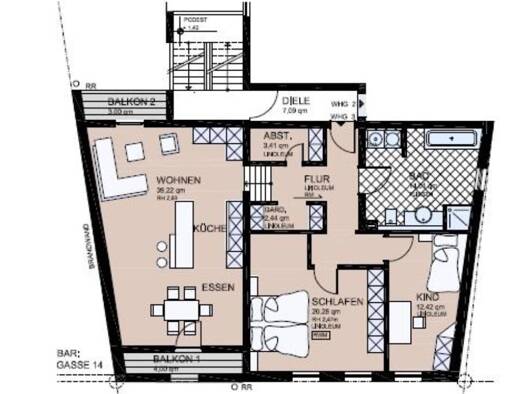 Wohnung zur Miete 990 € 3 Zimmer 97 m² 1. Geschoss frei ab 01.11.2025 Gau-Algesheim 55435