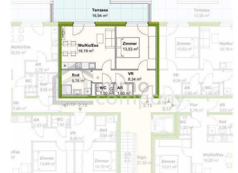 Terrassenwohnung zur Miete 669 € 2 Zimmer 48,9 m² 3. Geschoss frei ab 01.03.2026 Kalsdorf bei Graz 8401