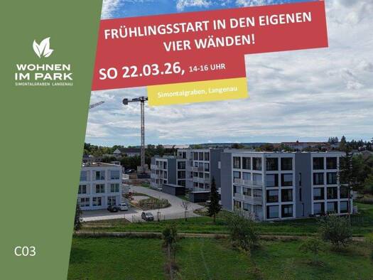 Wohnung zum Kauf - Neubau provisionsfrei 318.900 € 2 Zimmer 61,3 m² EG Am Simontalgraben 23 Langenau 89129