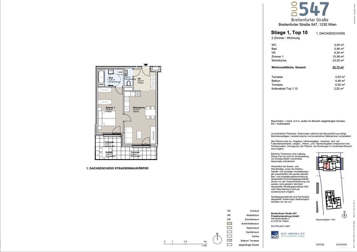 Wohnung zum Kauf provisionsfrei 399.500 € 2 Zimmer 53,7 m²<br/>Wohnfläche Wien 1230