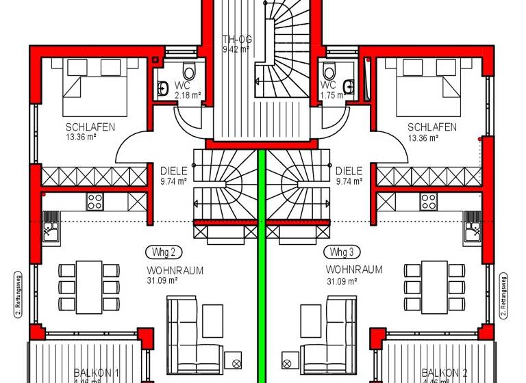 Maisonette zur Miete 1.420 € 4,5 Zimmer 107 m² Geschoss 1/3 frei ab 01.08.2026 Heilbronner Straße Schwenningen Villingen-Schwenningen 78054