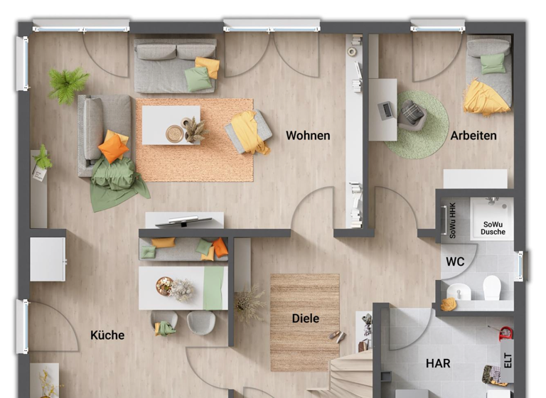 Einfamilienhaus zum Kauf - Erstbezug provisionsfrei 324.750 € 5 Zimmer 155,7 m² 516 m² Grundstück frei ab 01.01.2027 Gustav-Fuchs-Straße Kraisdorf Pfarrweisach 96176