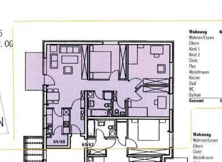 Wohnung zum Kauf 249.000 € 4 Zimmer 91,5 m² 1. Geschoss Luxemburger Str. 35 Villingen Villingen-Schwenningen 78052