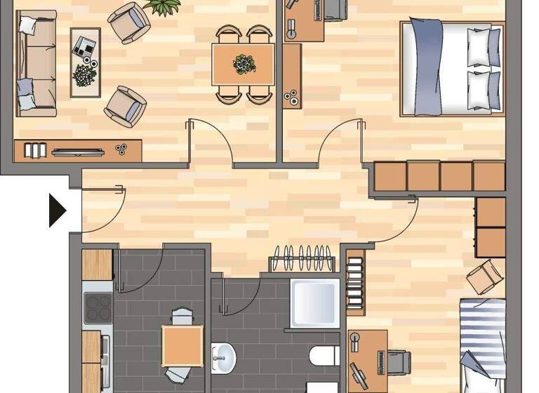 Wohnung zur Miete 539 € 2 Zimmer 56 m² 2. Geschoss frei ab 13.03.2026 Eschenweg 38 Zeven 27404