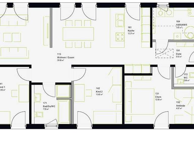 Bungalow zum Kauf - Erstbezug provisionsfrei 351.619 € 4 Zimmer 119 m² 510 m² Grundstück Großkuchen Heidenheim-Großkuchen 89520