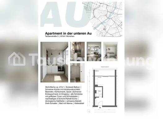 Studio zur Miete Tauschwohnung 760 € 1 Zimmer 27 m² Obergiesing München 81541