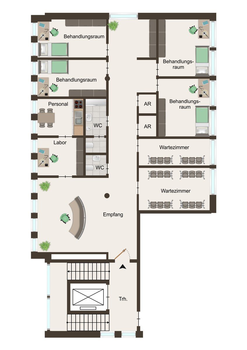 Büro-/Praxisfläche zur Miete 1.600 € 9 Zimmer Wahlbezirk 402 Nordhorn 48529