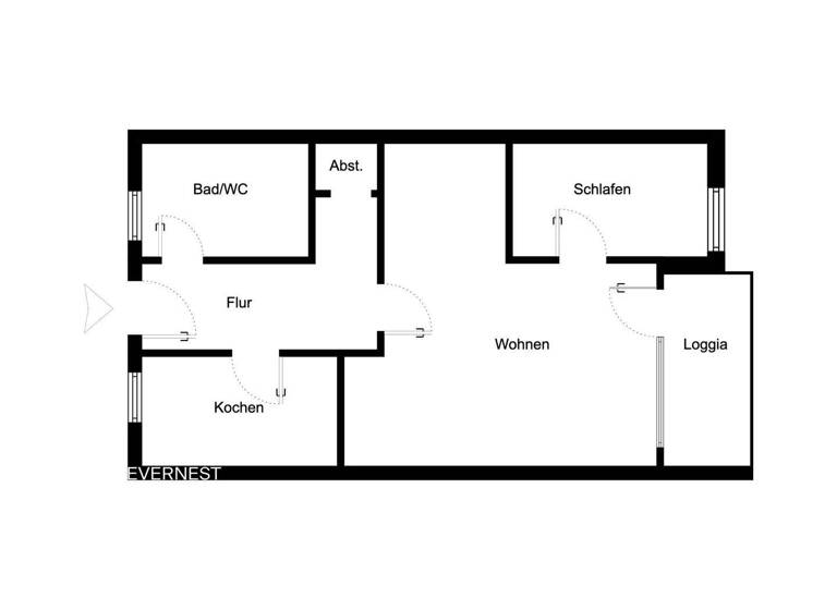 Wohnung zum Kauf 121.800 € 2 Zimmer 48,7 m² 1. Geschoss Körne Dortmund 44143