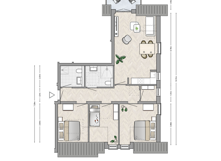 Wohnung zum Kauf 449.500 € 4 Zimmer 76 m² 2. Geschoss Neuastenberg Winterber 59955