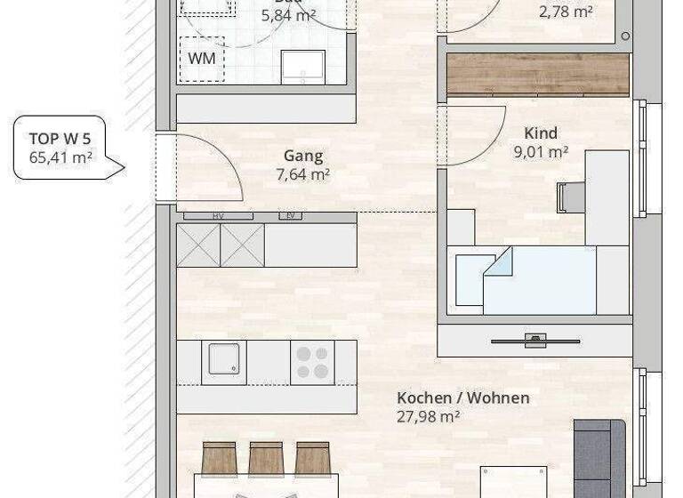 Terrassenwohnung zum Kauf - Erstbezug provisionsfrei 430.000 € 3 Zimmer 65,4 m² 1. Geschoss Christian-Hummel-Weg 14 Nenzing 6710