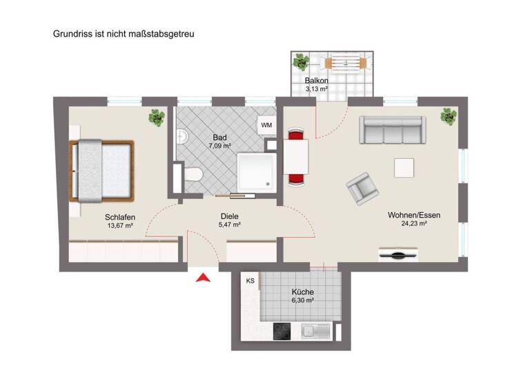 Wohnung zum Kauf 169.000 € 2 Zimmer 56,6 m² Ortenburg 94496
