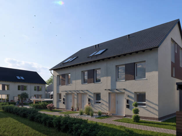 Reihenendhaus zum Kauf - Erstbezug provisionsfrei 639.900 € 5,5 Zimmer 143 m² 215 m² Grundstück Eltersdorfer Straße 35 Eltersdorf Erlangen / Eltersdorf 91058