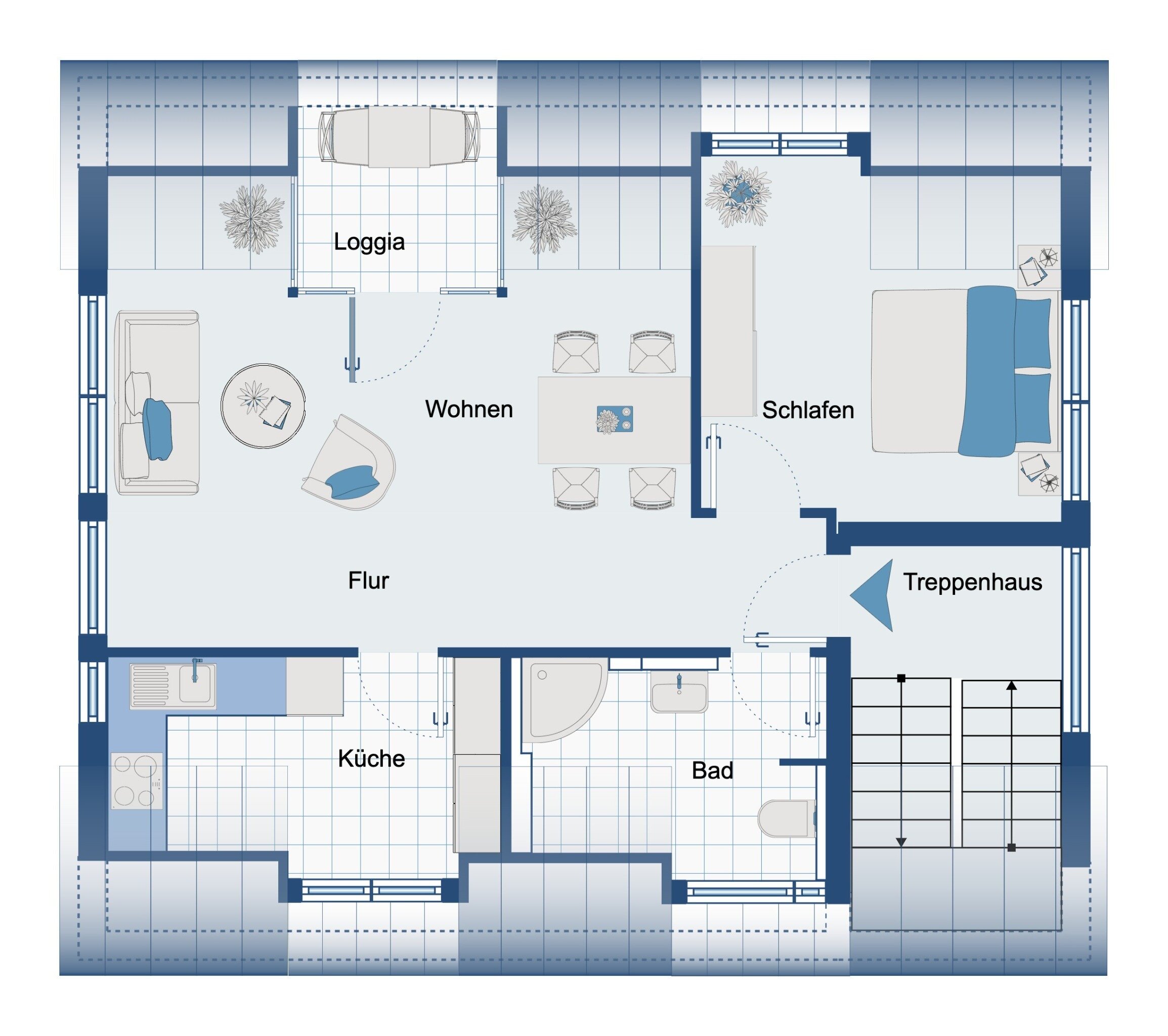 Wohnung zum Kauf 519.000 € 2,5 Zimmer 65 m²<br/>Wohnfläche 4.<br/>Geschoss Haigst Stuttgart 70597