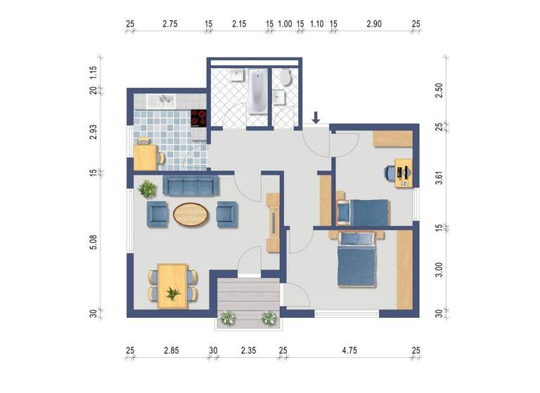 Wohnung zum Kauf 234.000 € 3 Zimmer 75,6 m² 1. Geschoss Rheinfelden Rheinfelden (Baden) 79618