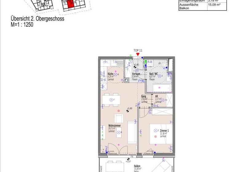 Wohnung zum Kauf - Erstbezug 169.559 € 2 Zimmer 51,1 m² 2. Geschoss Elisabeth Bollenberger - Gasse Wiener Neustadt 2700