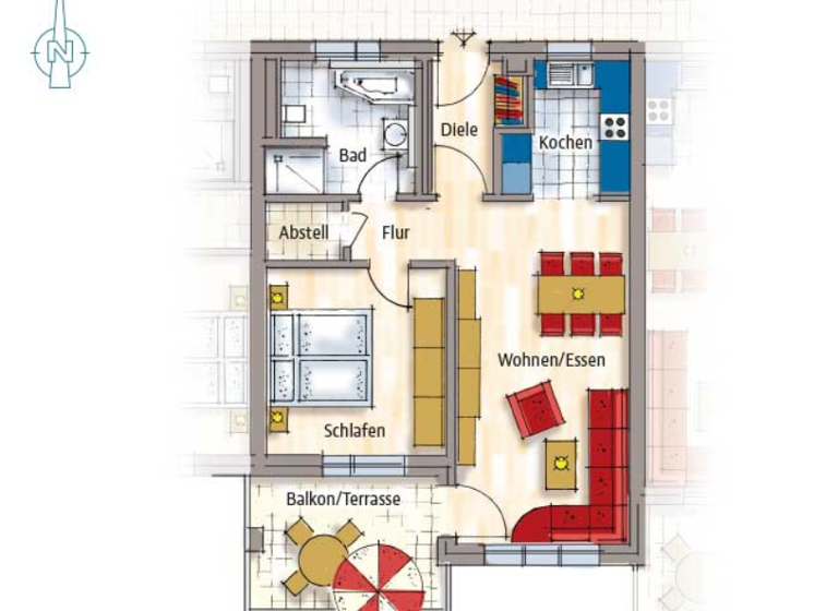 Wohnung zum Kauf - Erstbezug provisionsfrei 499.000 € 2 Zimmer 72,6 m² frei ab sofort Emskirchen 91448