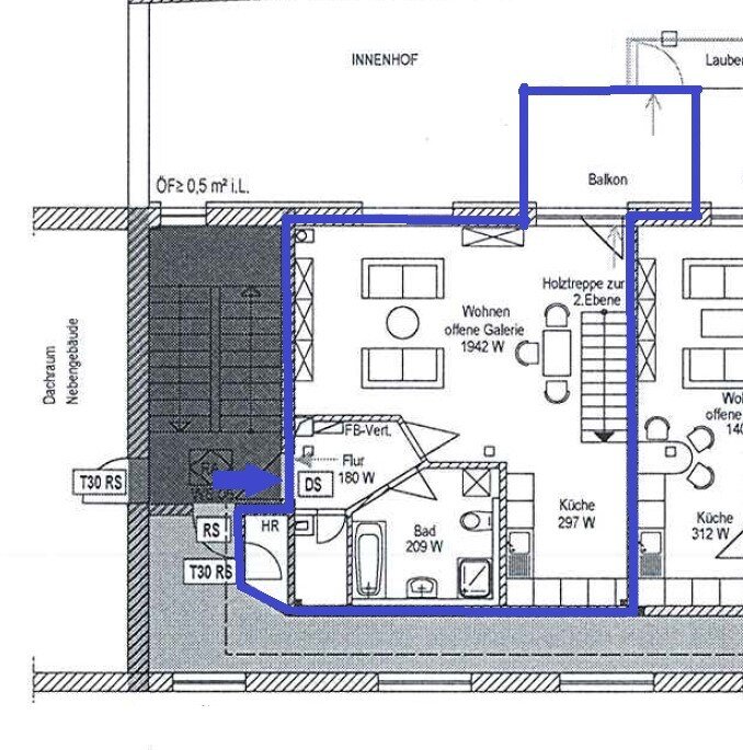 Maisonette zur Miete 618 € 1 Zimmer 95 m²<br/>Wohnfläche 3.<br/>Geschoss Klaffenbacher Hauptstraße 2a Klaffenbach Chemnitz / Klaffenbach 09123