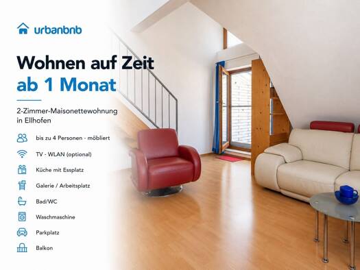 Wohnung zur Miete auf Zeit 1.100 € 3 Zimmer 60 m² frei ab 31.10.2026 Heilbronner Straße Ellhofen 74248