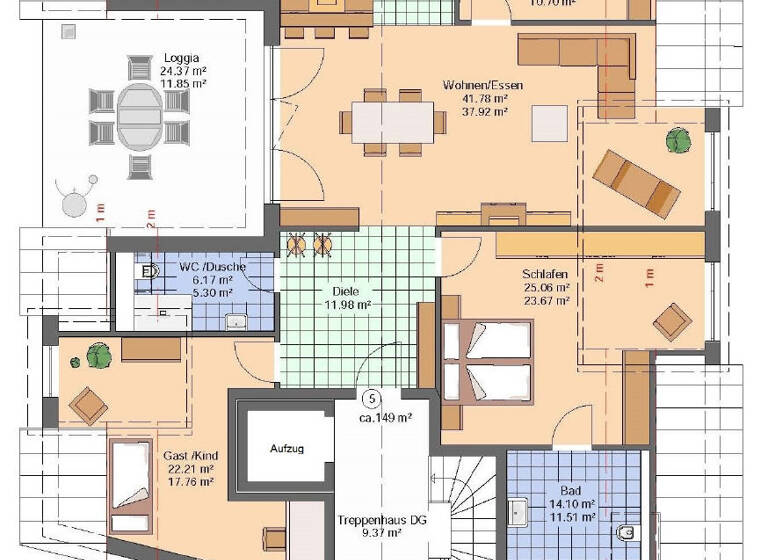 Wohnung zum Kauf 549.000 € 4 Zimmer 149 m²<br/>Wohnfläche 3.<br/>Geschoss Innenstadt Bad Oeynhausen 32545