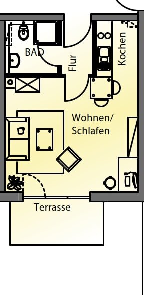 Studio zum Kauf als Kapitalanlage geeignet 145.000 € 1 Zimmer 34,2 m²<br/>Wohnfläche Innenstadt Gießen 35392