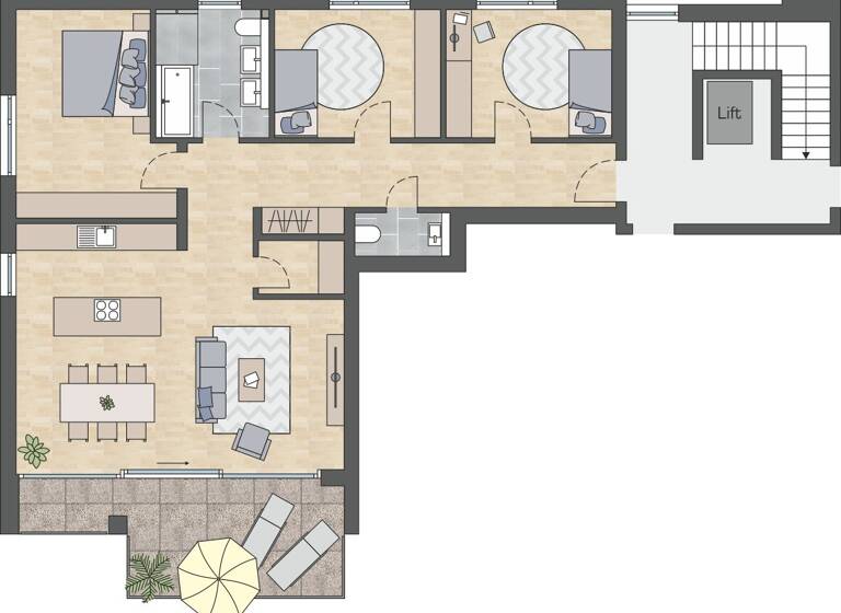WG-Zimmer zum Kauf - Erstbezug provisionsfrei als Kapitalanlage geeignet 648.000 € 4,5 Zimmer 117,8 m² Bahnhofstraße 16 Mimmenhausen Salem 88682