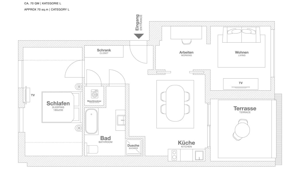 Wohnung zur Miete Wohnen auf Zeit 2.490 € 3 Zimmer 70 m²<br/>Wohnfläche 03.02.2025<br/>Verfügbarkeit Pankstraße Gesundbrunnen Berlin 13357