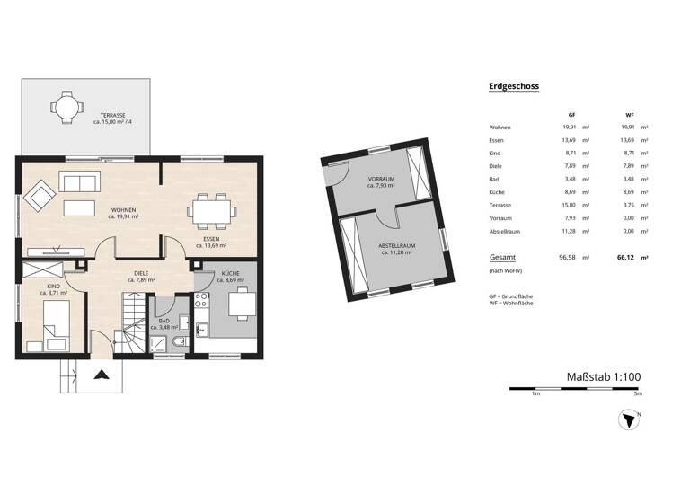 Einfamilienhaus zum Kauf 399.000 € 4 Zimmer 96,4 m² 742 m² Grundstück Buxtehude 21614