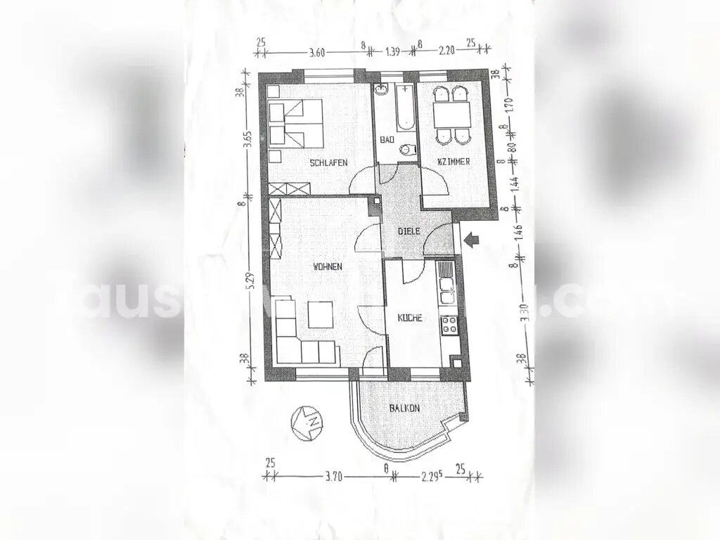 Wohnung zur Miete Tauschwohnung 463 € 3 Zimmer 56 m²<br/>Wohnfläche 2.<br/>Geschoss Charlottenburg-Nord Berlin 13627