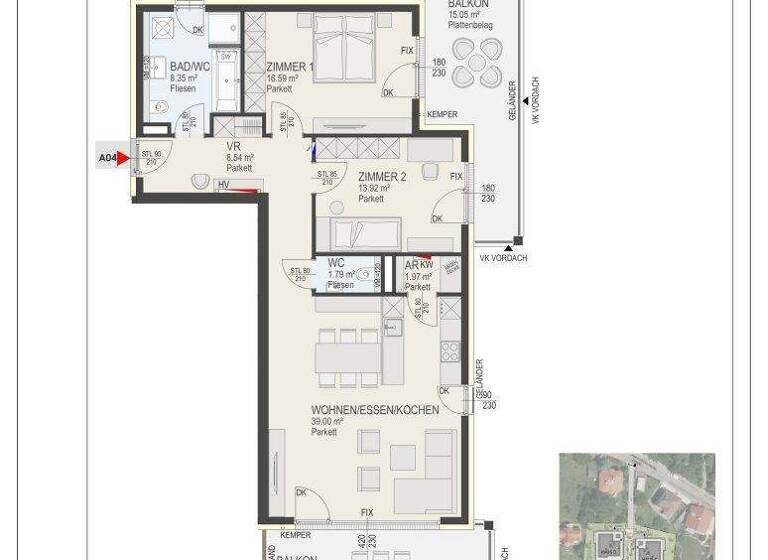 Wohnung zum Kauf 3 Zimmer 90,2 m² Innere Stadt Klagenfurt am Wörthersee 9020