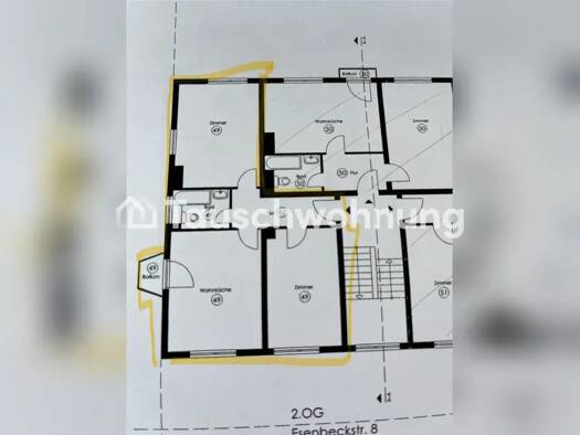 Wohnung zur Miete Tauschwohnung 950 € 3 Zimmer 59 m² 2. Geschoss Riehl Nippes 50735