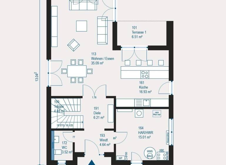 Einfamilienhaus zum Kauf 456.977 € 4 Zimmer 187,6 m² 366 m² Grundstück Winden 76872