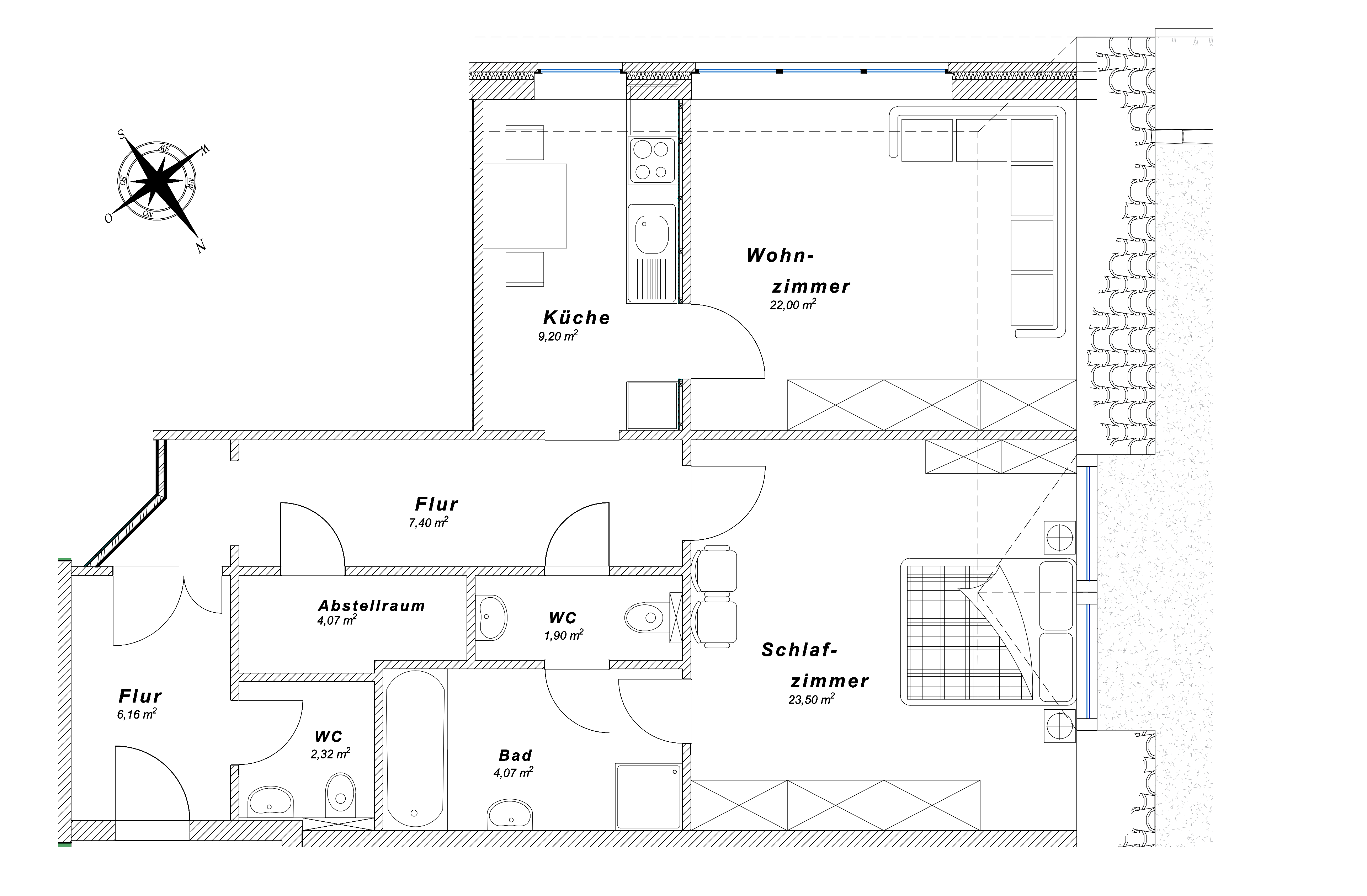 Wohnung zur Miete 650 € 2 Zimmer 80 m²<br/>Wohnfläche 1.<br/>Geschoss Lüneburger Straße Tespe Tespe 21395