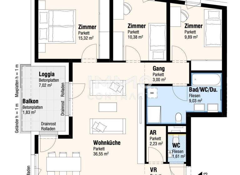 Wohnung zum Kauf - Erstbezug provisionsfrei 473.000 € 4 Zimmer 71,9 m² Lanzendorf 2326