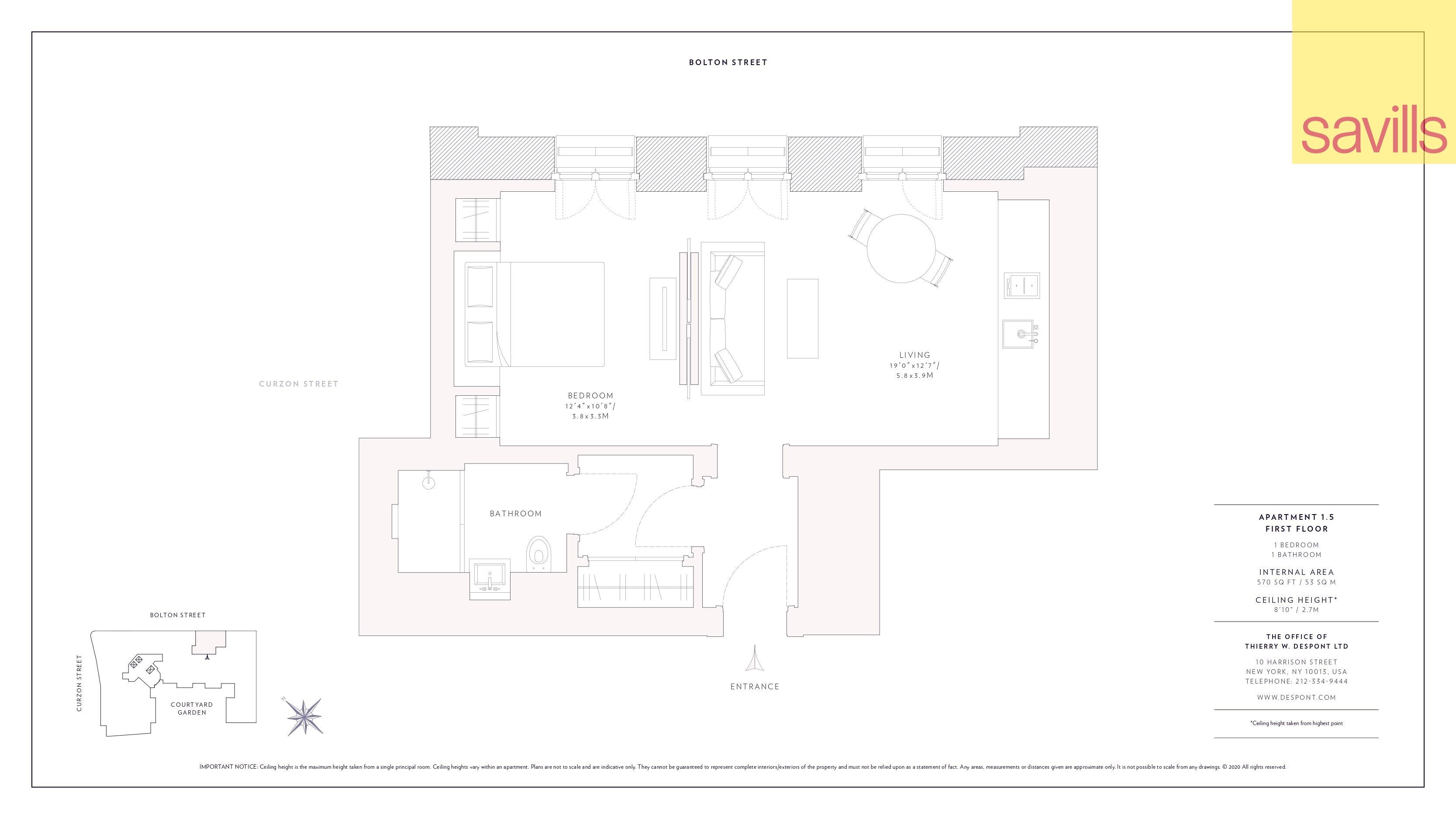 Wohnung zum Kauf provisionsfrei 3.705.975 € 2 Zimmer 53 m²<br/>Wohnfläche London W1J 8PB