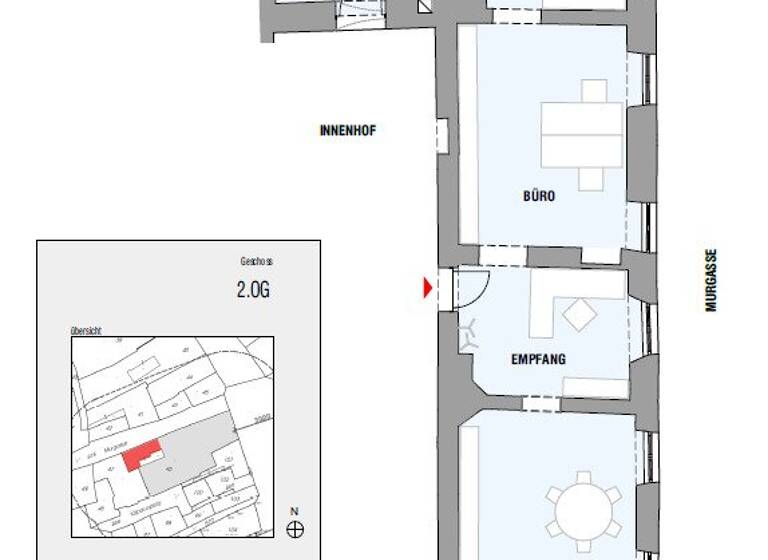 Bürofläche zur Miete 1.400 € 5 Zimmer Innere Stadt Graz 8010