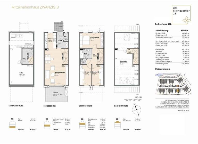 Reihenmittelhaus zum Kauf - Erstbezug provisionsfrei 658.000 € 4 Zimmer 140,1 m² 122 m² Grundstück Straßwalchen 5204