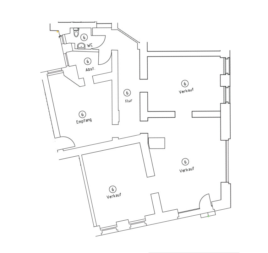 Bürofläche zum Kauf provisionsfrei 5.018 € 4 Zimmer 121,4 m²<br/>Bürofläche Grunewaldstraße 9 Schöneberg Berlin 10823