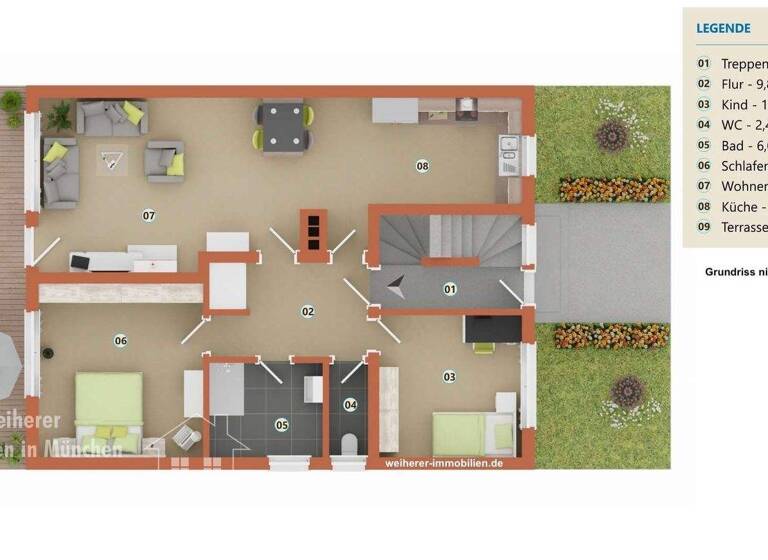 Haus zum Kauf 1.100.000 € 6 Zimmer 163,9 m² 344 m² Grundstück Trudering-Riem München 81827