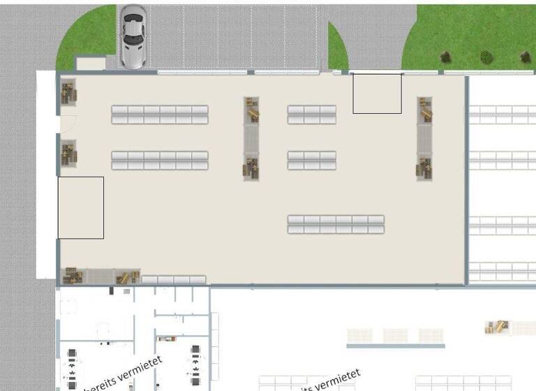 Lagerhalle zur Miete 4,50 € 500 m² Lagerfläche Industriegebiet Bayreuth 95448